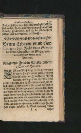 Epistola Lutheri.