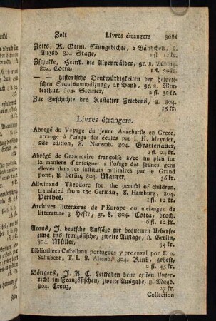 3081-3086, Livres étrangers.