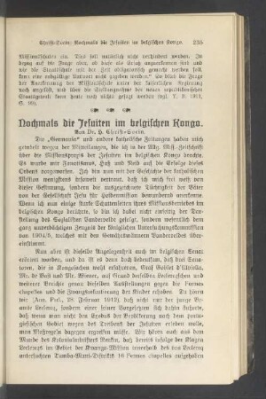 Nochmals die Jesuiten im belgischen Kongo