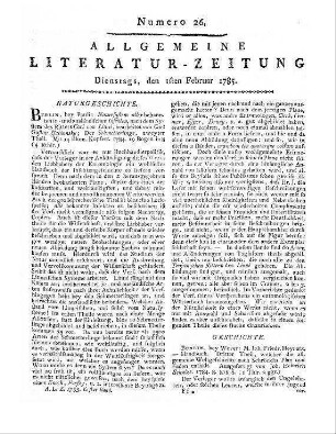 Frauenzimmer-Almanach zum Nutzen und Vergnügen. Leipzig: Böhme 1785 Nebent.: Leipziger Taschenbuch für Frauenzimmer zum Nutzen und Vergnügen