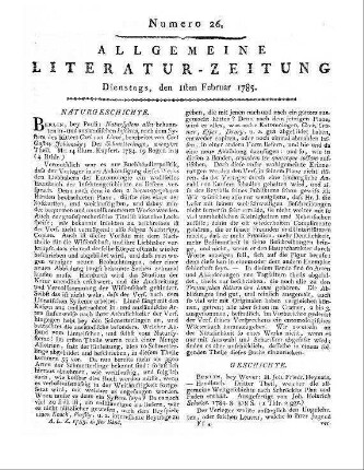 Frauenzimmer-Almanach zum Nutzen und Vergnügen. Leipzig: Böhme 1785 Nebent.: Leipziger Taschenbuch für Frauenzimmer zum Nutzen und Vergnügen