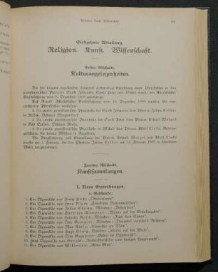 I. Neue Erwerbungen.
