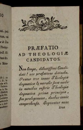 Præfatio ad Theologiæ Candidatos.