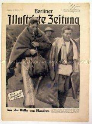 Wochenzeitschrift "Berliner Illustrirte Zeitung" u.a. zu den Kriegsgeschehnissen an der Westfront
