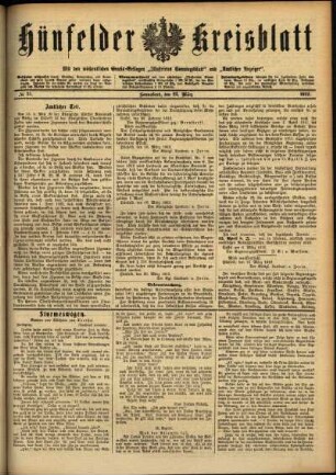 Ausgabe vom Samstag, den 23. März 1912.