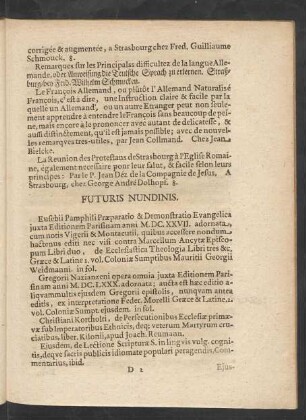 Futuris Nundinis.