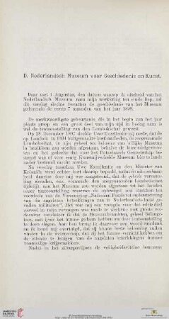 D. Nederlandsch Museum voor Geschiedenis en Kunst