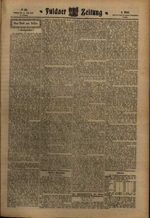Vierte Ausgabe vom Samstag, den 11. Juni 1910.