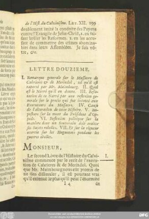Lettre Douzieme.