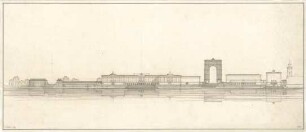 Fick, Roderich; Linz an der Donau (Österreich); Übersicht Uferbebauung der Donau, Donaulände - Ansicht