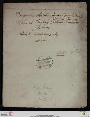 Augurium arithmetico-genethliacum, lat. Schauspiel