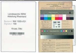 Entnazifizierung Otto Kruse , geb. 23.11.1896 (Polizist)