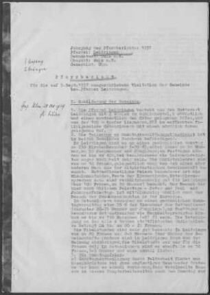 Leidringen-Rotenzimmern: Pfarrbericht 1937