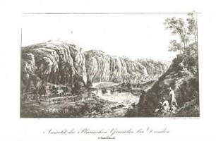 Ansicht des Plauenschen Grundes bei Dresden : Dreißig malerische An- und Aussichten von Dresden, Nummer 15. Ansicht des Plauenschen Grundes bei Dresden. Radierung; 103 x 157 mm (1820; L. Richter)