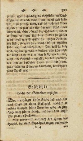 Geschichte welche der Schneider erzählte.