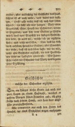 Geschichte welche der Schneider erzählte.