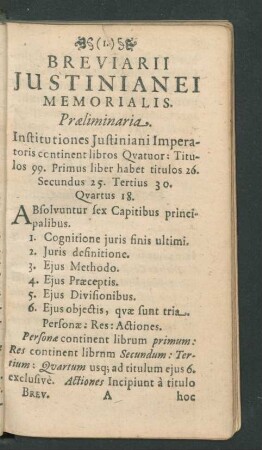 Breviarii Iustinianei Memorialis.