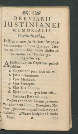 Breviarii Iustinianei Memorialis.