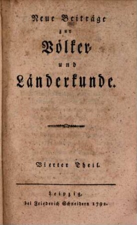 Auswahl kleiner Reisebeschreibungen und anderer statistischen und geographischen Nachrichten. 16. 1792