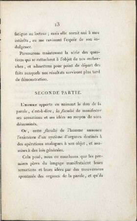 Seconde Partie.