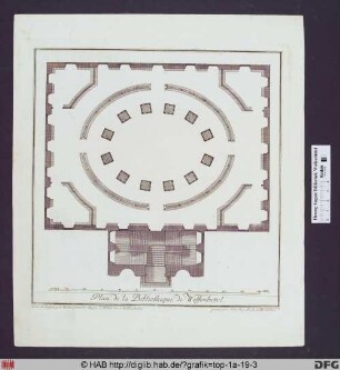 Plan de la Bibliotheque de Wolfenbüttel.