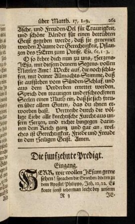 261-279, Die funfzehnte Predigt