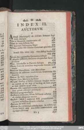 Index II. Auctorum.