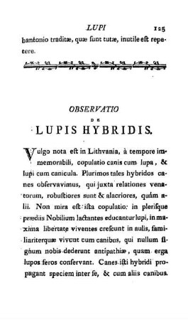 Observatio De Lupis Hybridis.
