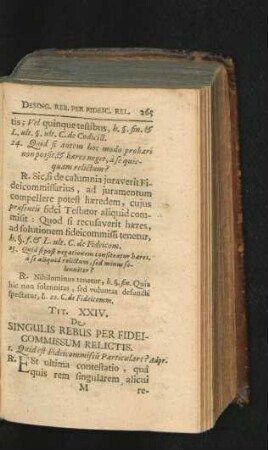 Tit. XXIV. De Singulis Rebus Per Fideicommissum Relictis.
