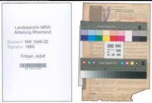 Entnazifizierung Adolf Fritzen , geb. 09.05.1896 (Beamter)