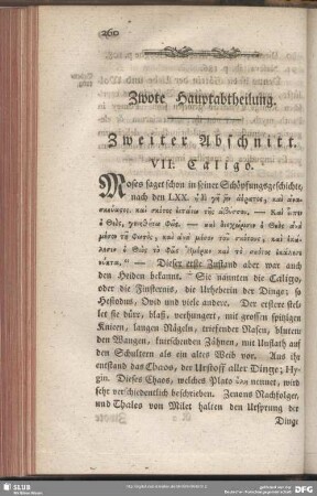 Zwote Hauptabtheilung. Zweiter Abschnitt