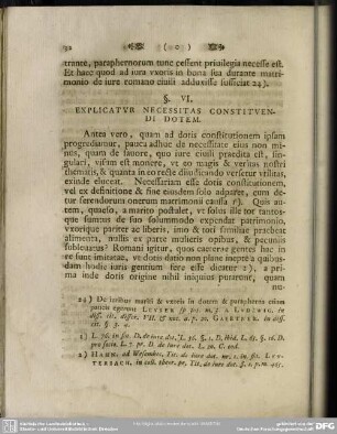 §. VI. Explicatur Necessitas Constituendi Dotem