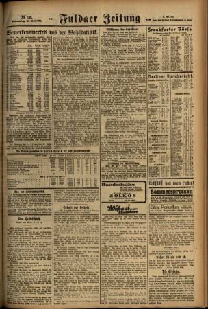 Zweite Ausgabe vom Donnerstag, den 22. Mai 1924.