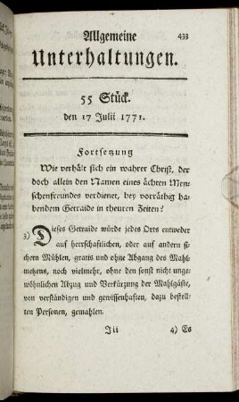 55 Stück. den 17 Julii 1771.