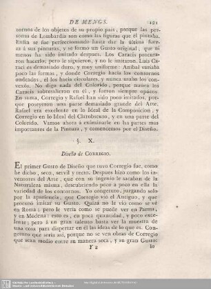 §. X. Diseno de CORREGIO.
