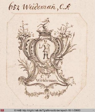 Exlibris des C. F. Weideman