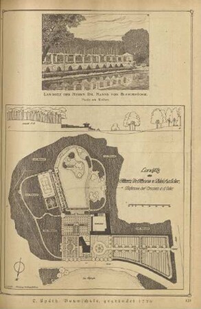 Landsitz des Herrn Dr. Hanns von Bleichröder. Partie am Weiher ; Landsitz des Herrn Dr. Hanns v. Bleichröder, Tiefensee bei Crossen a. d. Oder