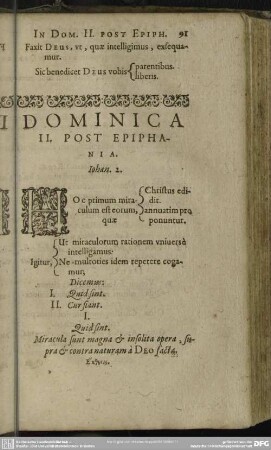 Dominica II. Post Epiphania