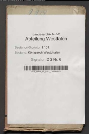 Allodifikation des Lehens der von Westphalen bzw. von Stapel (halber Ballhorner Zehnt vor Paderborn; früher: Fürstbistum Paderborn)
