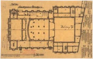 Stadttheater, Bromberg: Grundriss UG