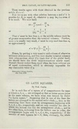 ON LATIN SQUARES.