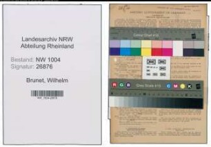 Entnazifizierung Wilhelm Brunet , geb. 17.04.1903 (Konditor)