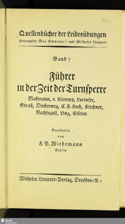 Führer in der Zeit der Turnsperre