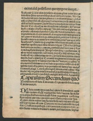 Capitulum Secundum ...