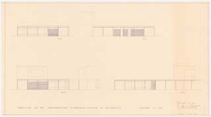 Grüngestaltung des Stadtzentrums, Espelkamp-Mittwald: Grundriss, Vorentwurf für den Verkehrspavillon am Rathausplatz 1:100 (Zeichnung des Architekten)