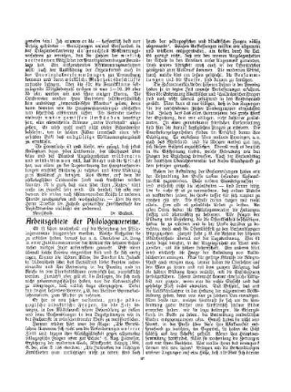 Arbeitsgebiete der Philologenvereine
