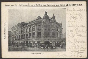 Ansichtskarte Warenhaus A. Jandorf & Co, Belle-Alliance-Straße