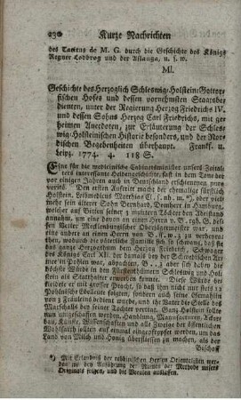 : Geschichte des Herzoglich Schleswig-Holstein-Gottorfischen Hofes und dessen vornehmsten Staats-Bedienten, unter der Regierung Herzog Friedrichs IV. und dessen Sohnes Herzog Carl Friedrichs.