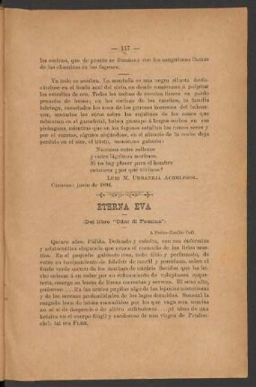 Eterna Eva : (Del libro "Odor di Femina") - A Pedro-Emilio Coll