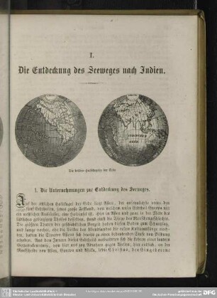 Die beiden Halbkugeln der Erde